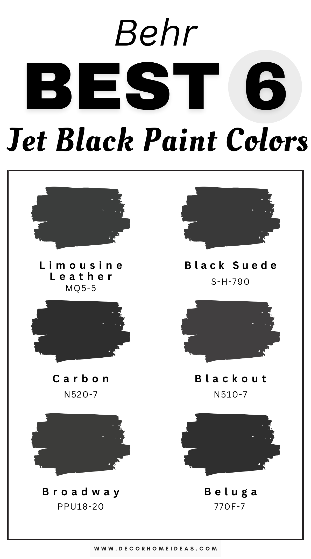 Transform your space with these six bold jet black paint colors by Behr. These deep, intense shades create a powerful and dramatic impact, perfect for accent walls, furniture, or any area that needs a striking focal point. Whether you're looking to achieve a modern aesthetic or a classic elegance, these bold blacks will add depth and sophistication to your home!