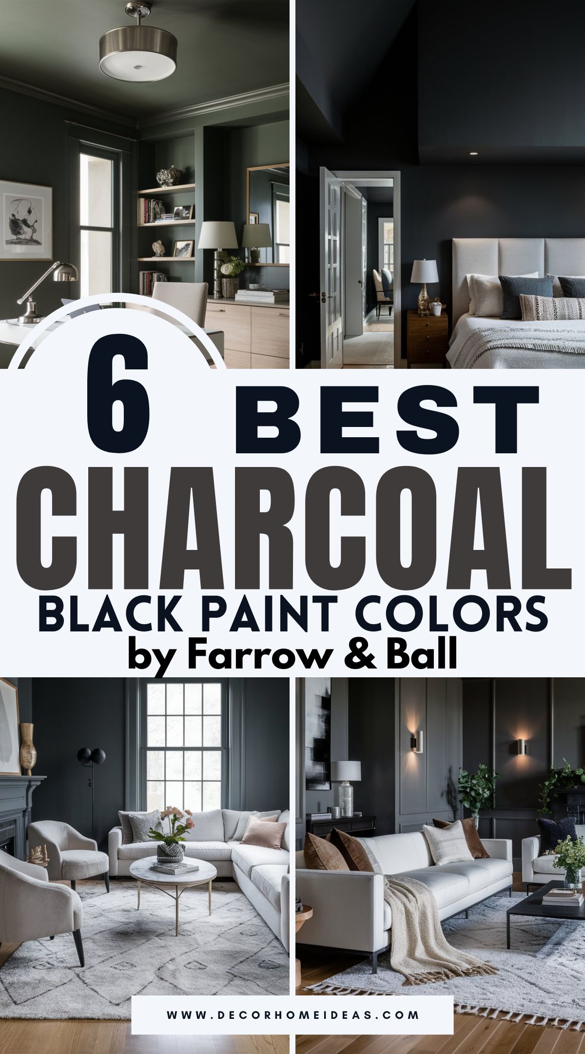 Discover the 6 best charcoal black paint colors from Farrow & Ball, perfect for creating bold and sophisticated spaces. Whether you're seeking depth for a feature wall or a dramatic accent, these timeless shades balance elegance and versatility. Find the ideal hue for your home!