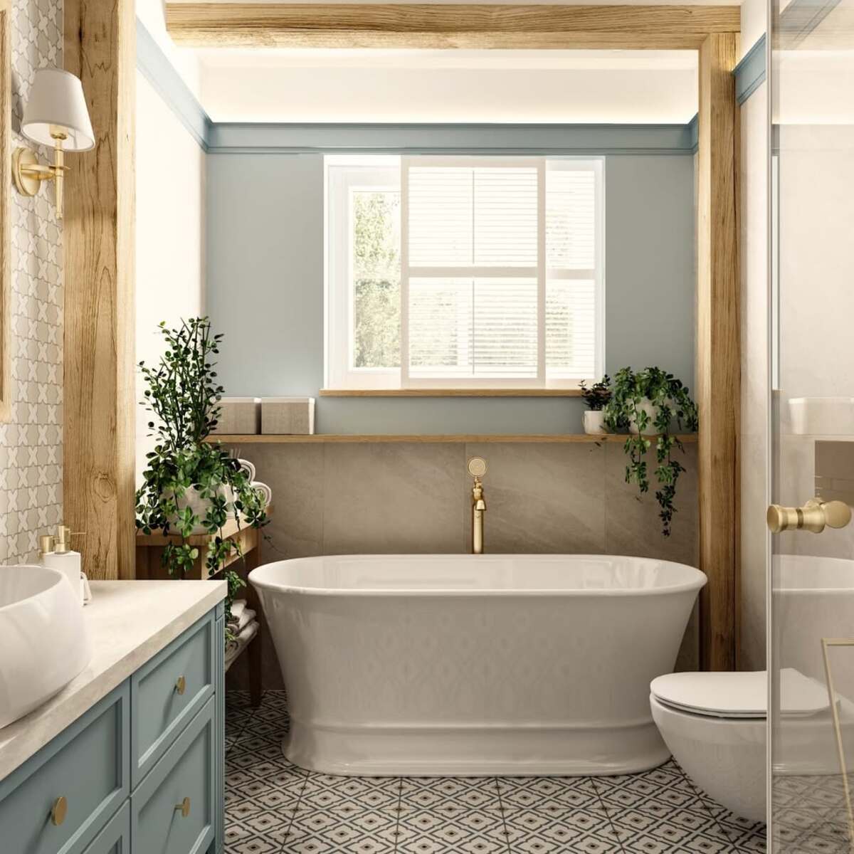 stunning bathroom color combinations 1