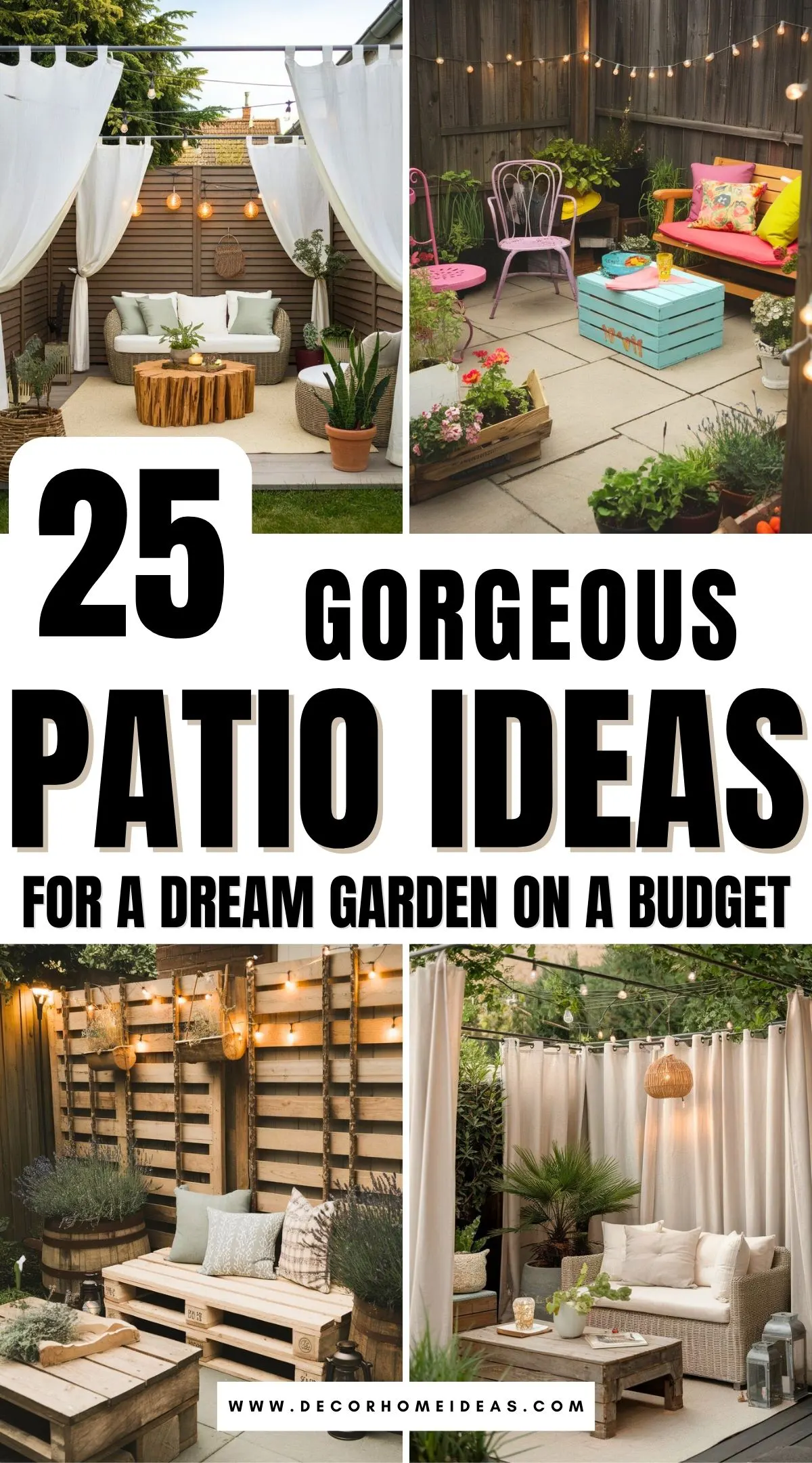 Transform your outdoor space with these 25 gorgeous patio ideas! Perfect for creating a dream garden on a budget, these stylish designs are easy to implement. Click now to get inspired and start your project!