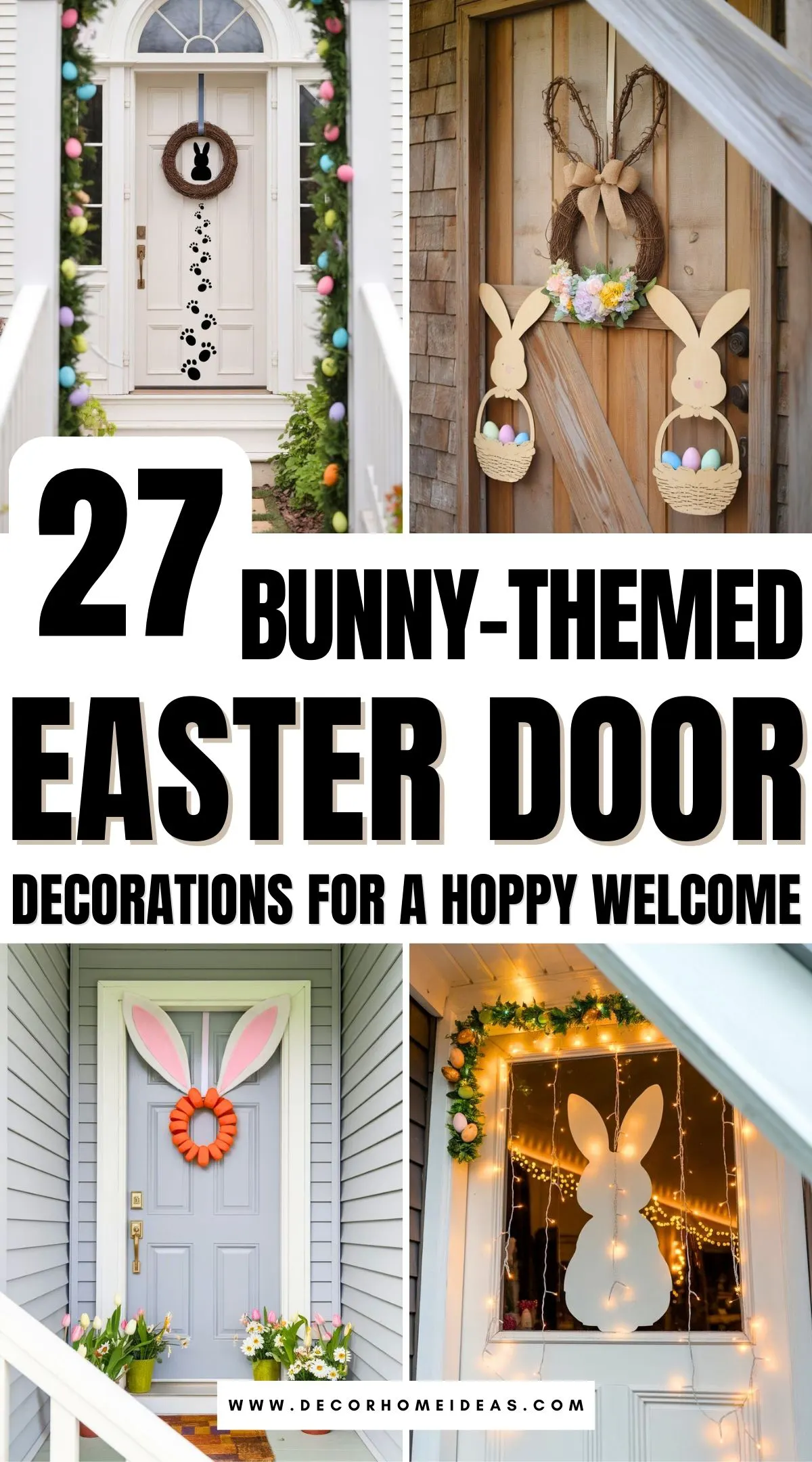 Hop into Easter with 27 adorable bunny-themed door decorations! These creative ideas will give your entryway a festive and hoppy bunny welcome that’s perfect for the season.
