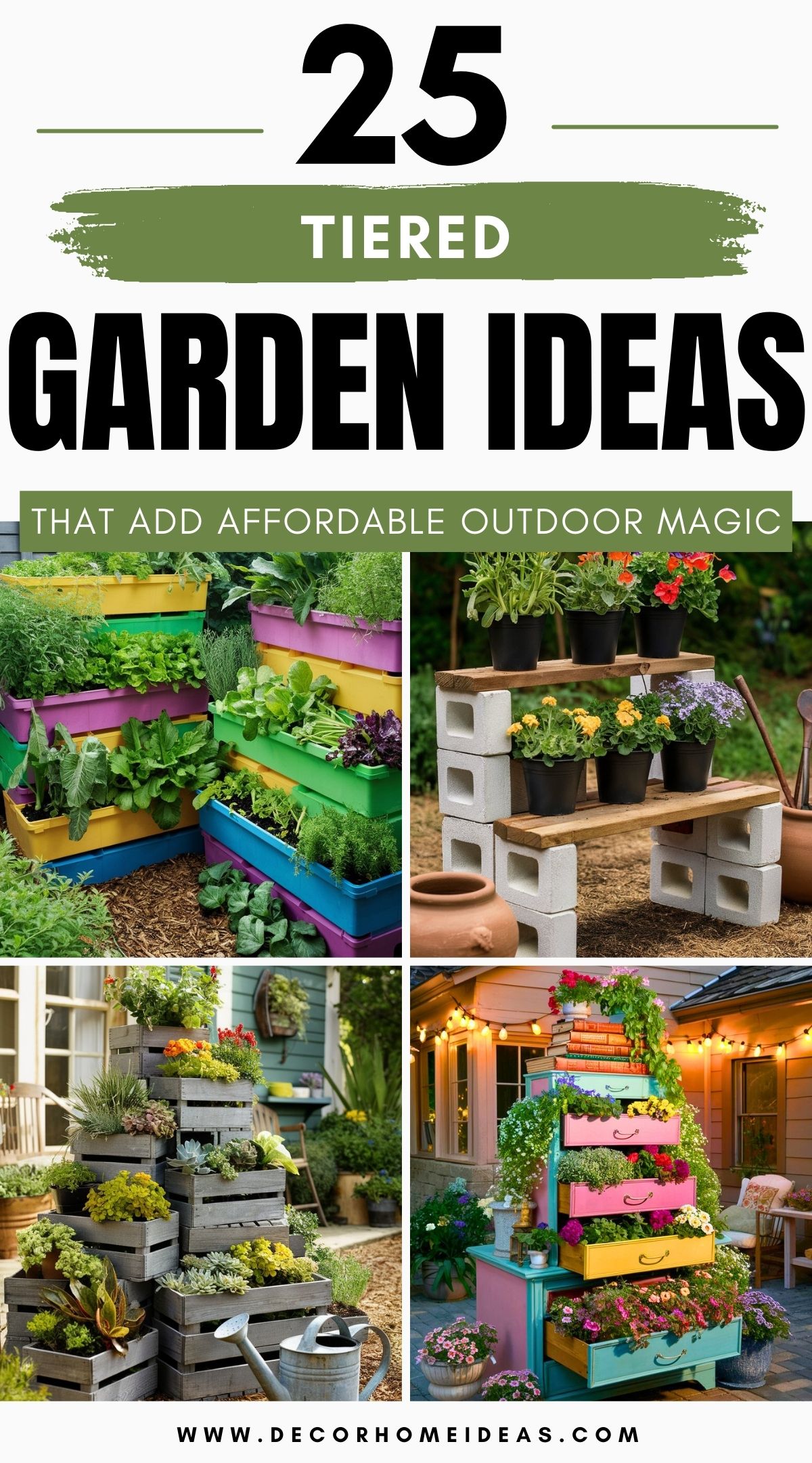 compact tiered garden ideas on a budget 4