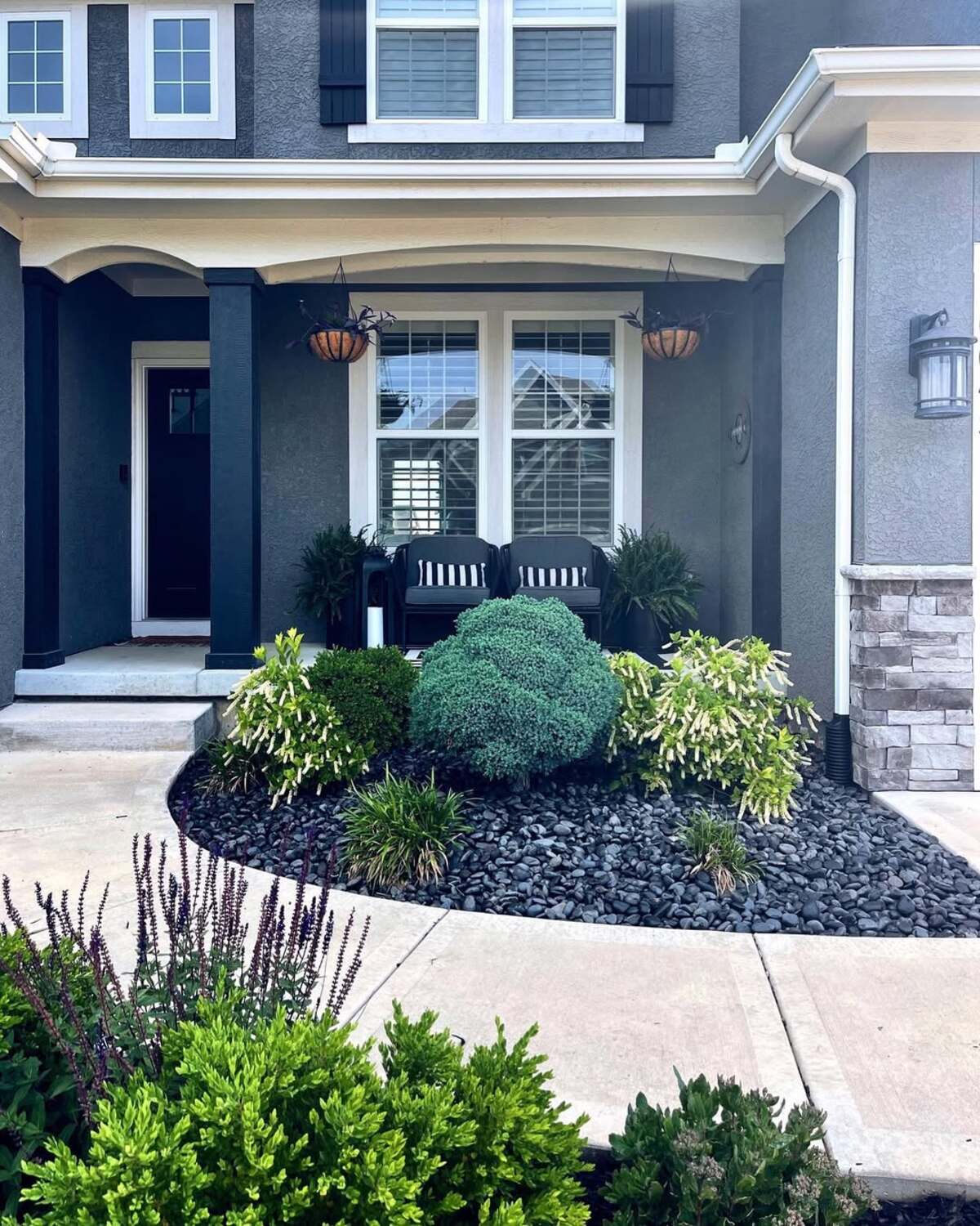 creative ways to use black rocks in landscaping 12