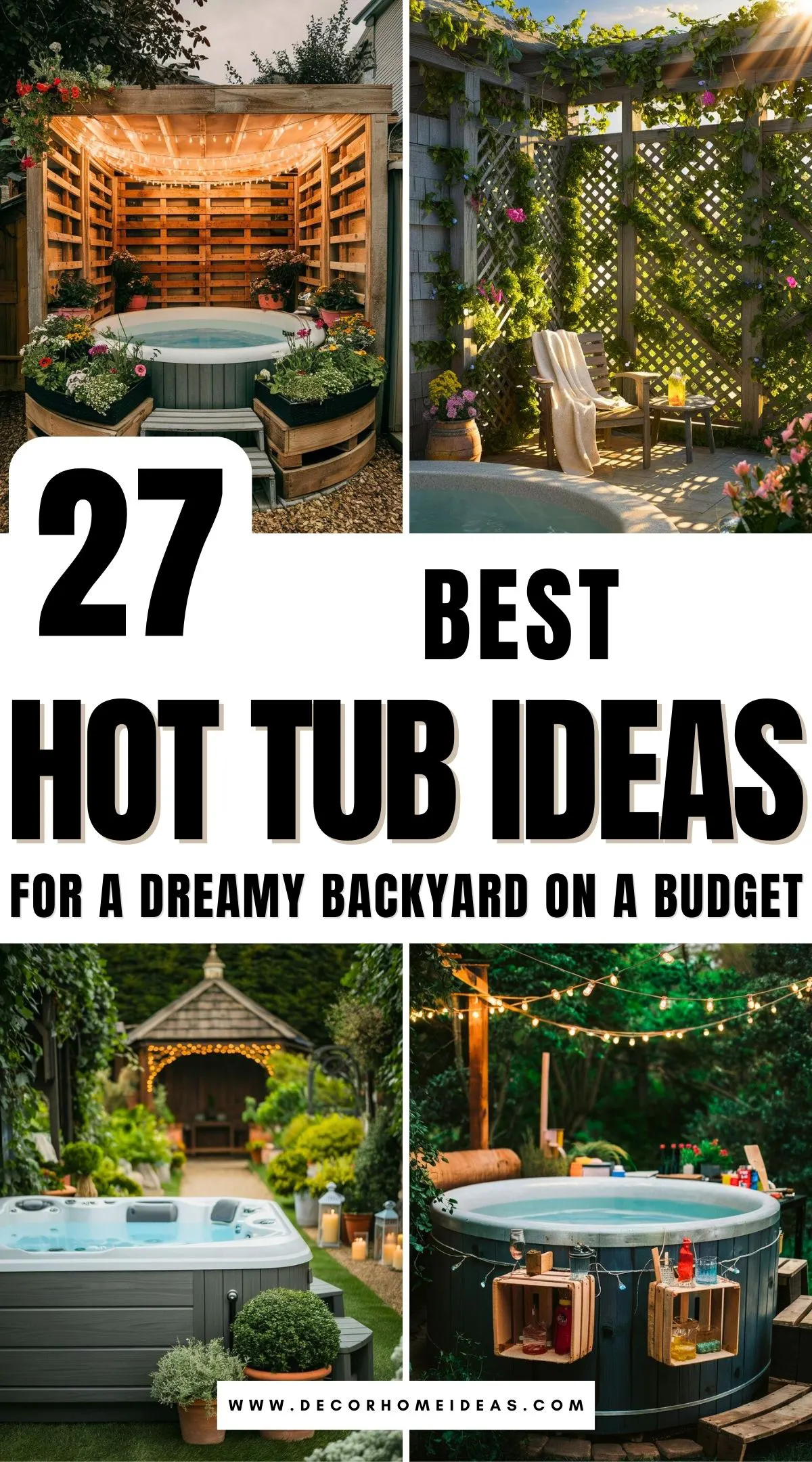 Discover 27 chic hot tub ideas to create the dreamy backyard you’ve always wanted—without breaking the bank! From clever DIY hacks to affordable design tips, these ideas make it easy to achieve luxury on a budget. Don’t miss these creative ways to transform your outdoor space into a stunning oasis. Click to explore!