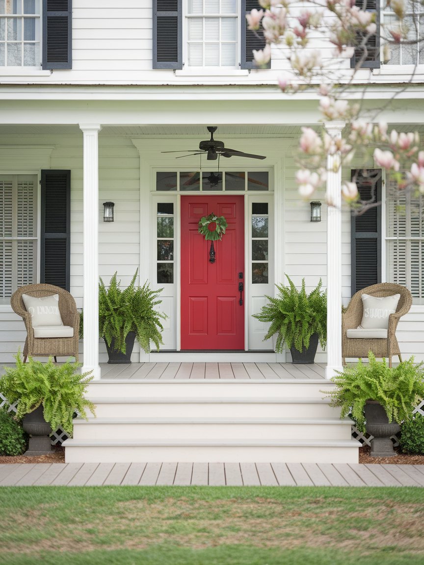 spring porch red door 26