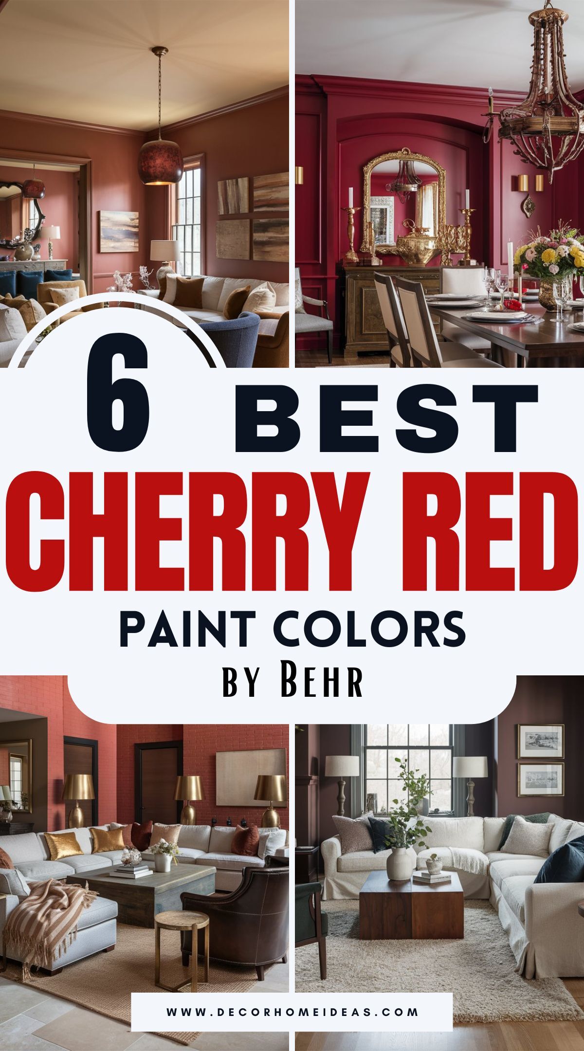 Looking for the perfect cherry red paint color? Behr offers bold and beautiful shades that bring warmth and energy to any space. From deep, dramatic hues to bright, cheerful tones, these six stunning options can make a striking statement in your home. Discover the best shade for your next project!