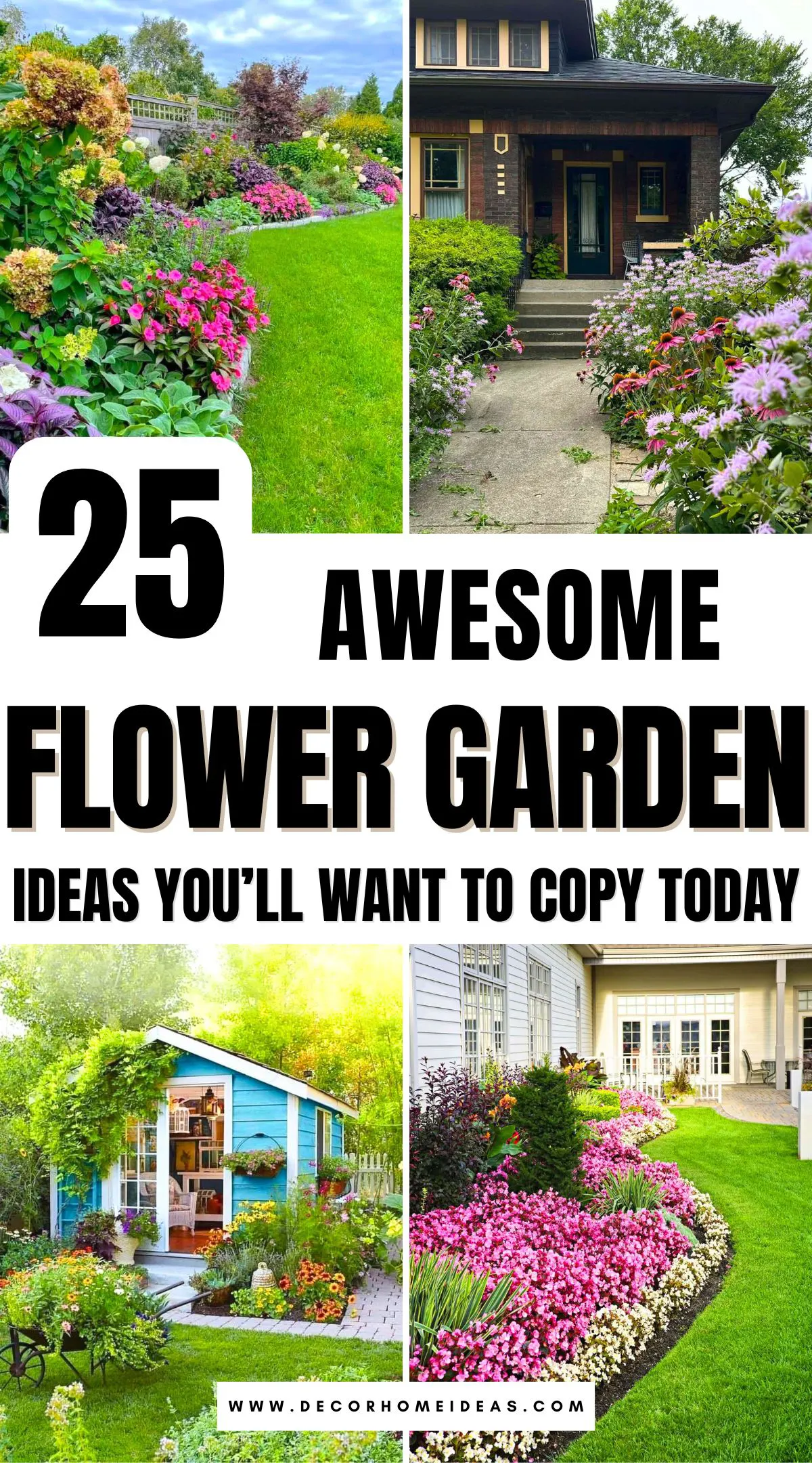 Discover 25 stunning flower garden designs that are sure to catch every eye on the block. From bold color combinations to clever layouts, these ideas bring serious curb appeal. See which style might just spark a little envy from your neighbors!