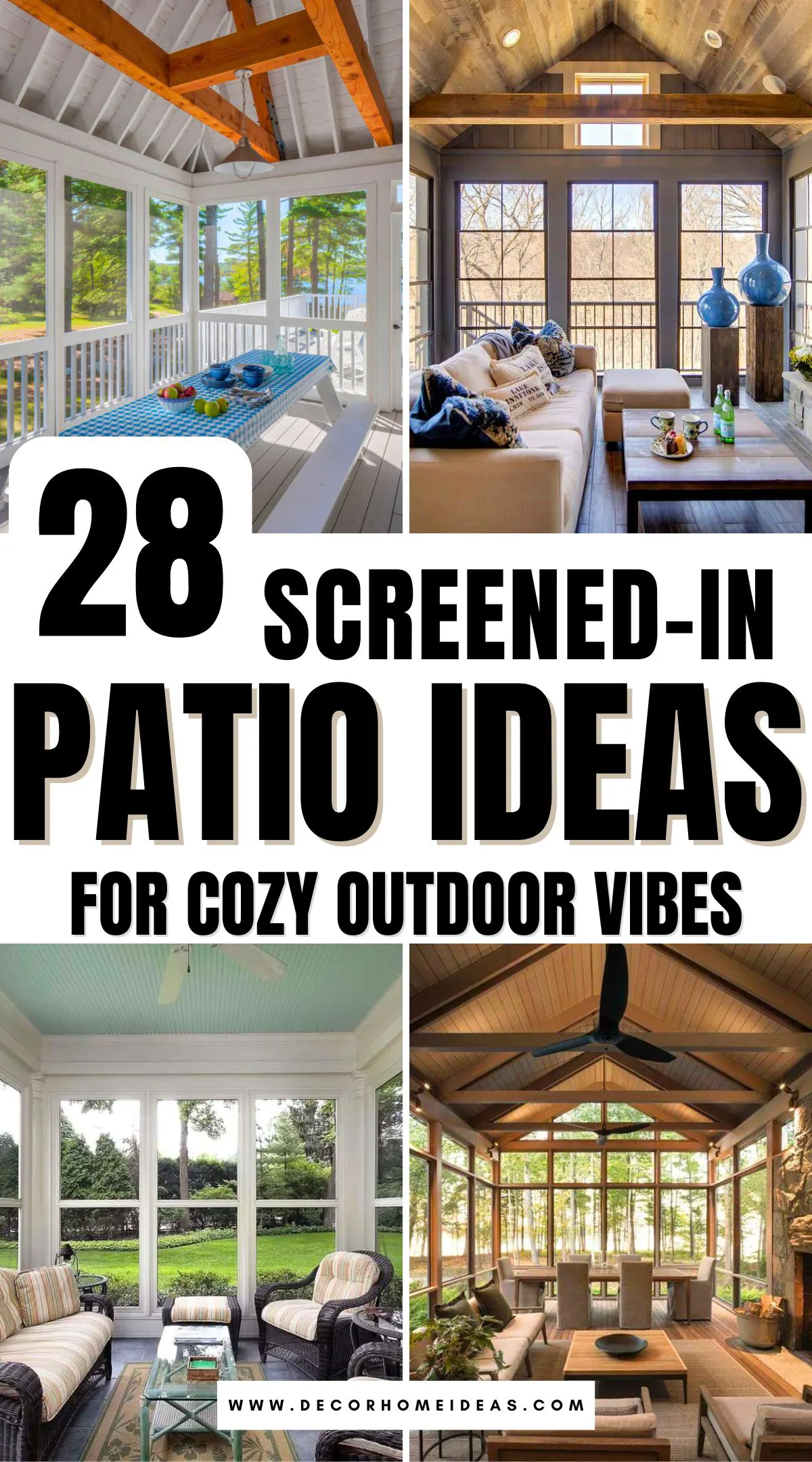Discover 28 gorgeous screened-in patio ideas that blend comfort and style for the perfect outdoor retreat. From cozy rustic designs to modern setups, find creative inspiration — and one design idea you might not have considered yet!