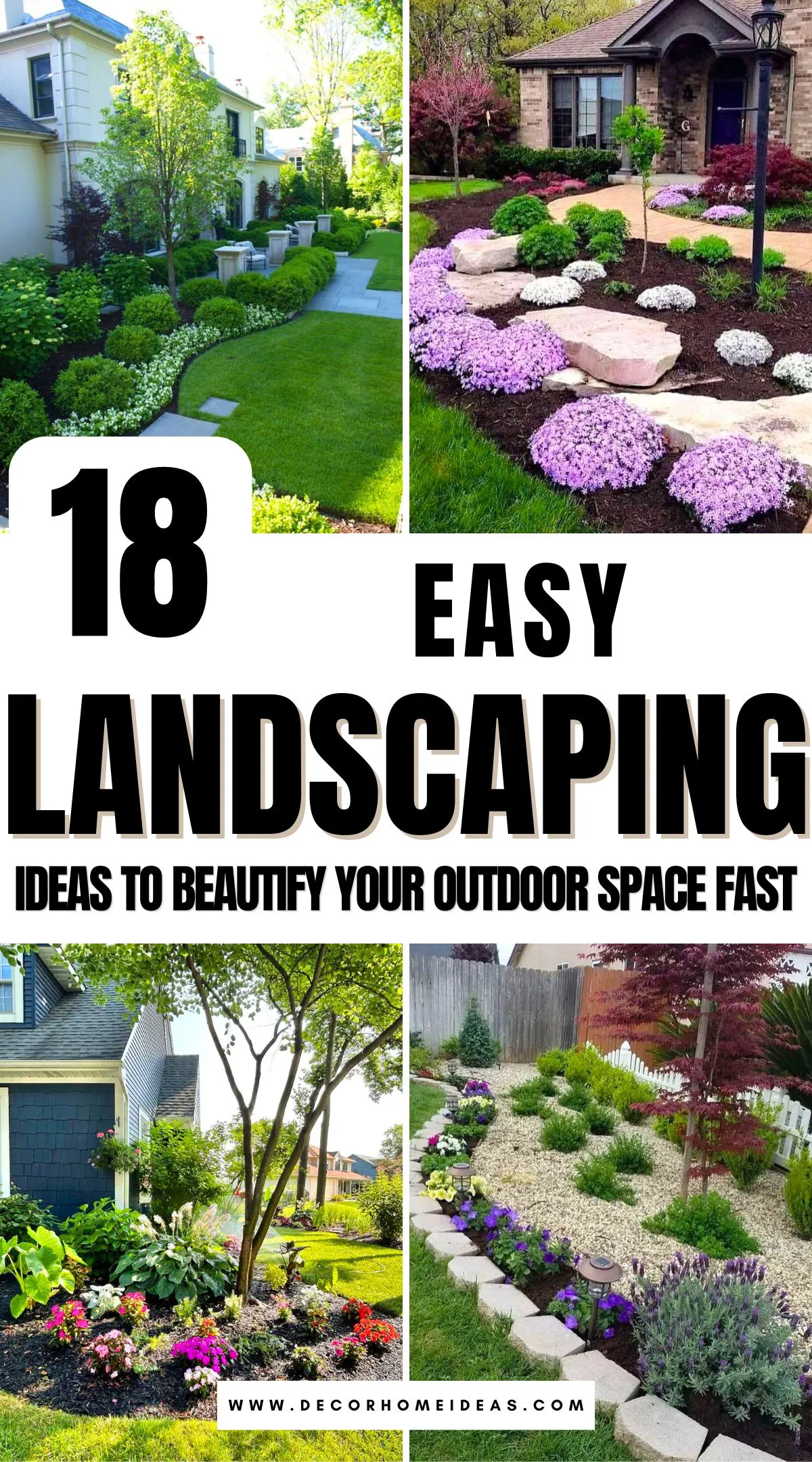 Discover 18 simple landscaping ideas that add charm and style to your yard without the heavy lifting. From low-maintenance plants to smart layout tips, these creative touches make outdoor updates a breeze. See which ideas could work perfectly in your space!