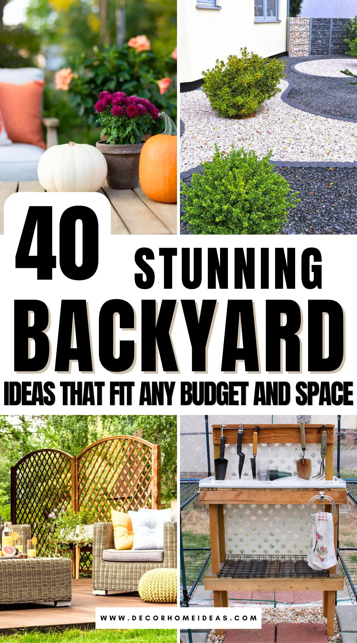 Looking to revamp your outdoor space without overspending? These 40 stunning backyard ideas are perfect for any size—whether you're working with a tiny patio or a full-size yard. From cozy nooks to stylish entertaining spots, you'll discover genius tips to make your backyard your favorite place to relax, gather, and enjoy the outdoors. Dive in and get inspired!