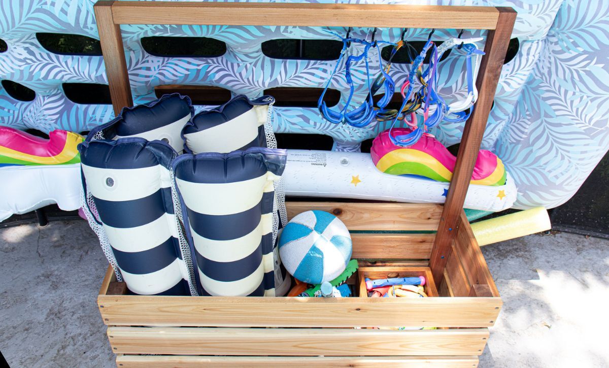 diy pool float storage