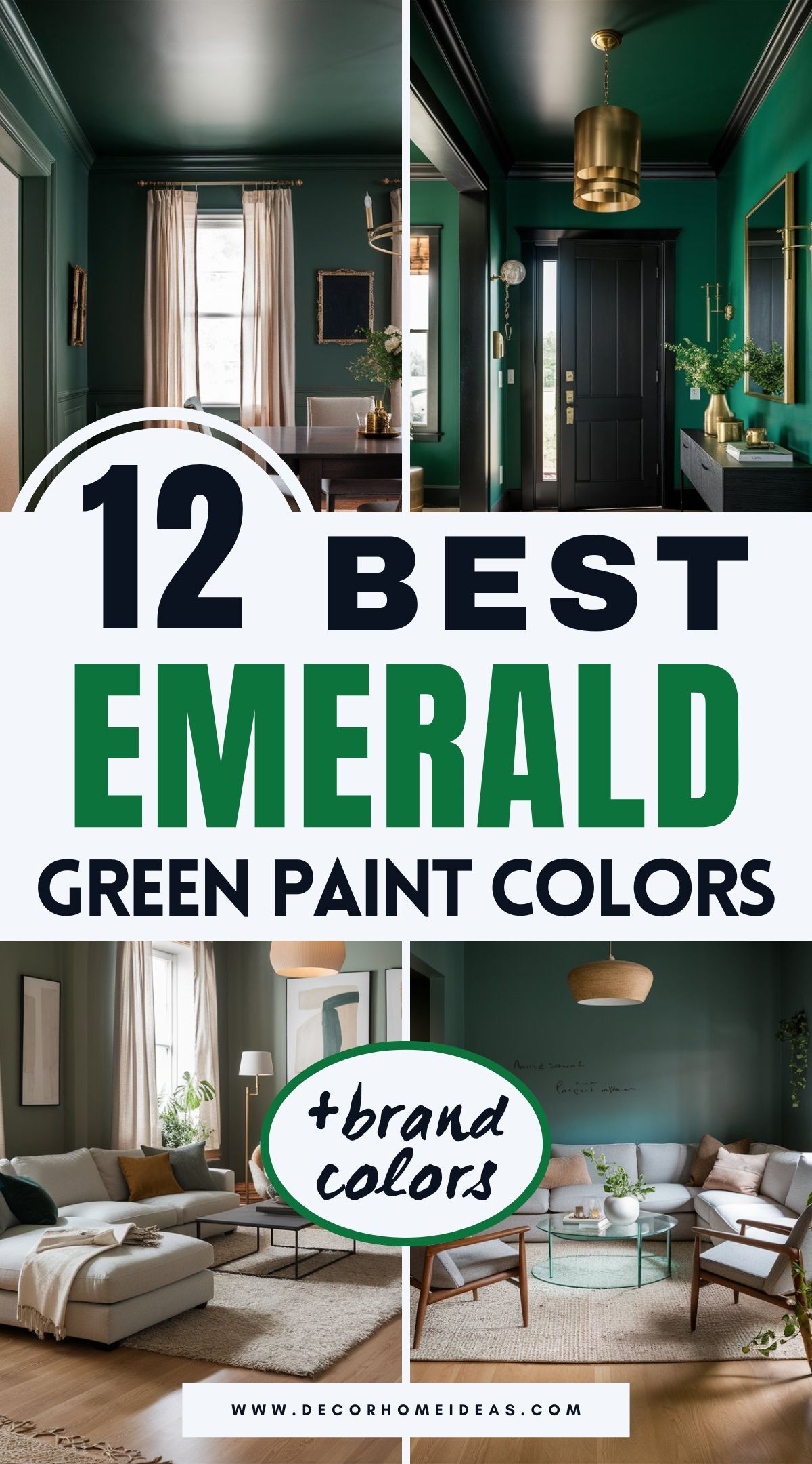Discover 12 stunning emerald green paint colors from top brands like Benjamin Moore, Sherwin-Williams, Behr, and Farrow & Ball. These rich, luxurious shades add depth and drama—see which one brings the perfect bold touch to your space.