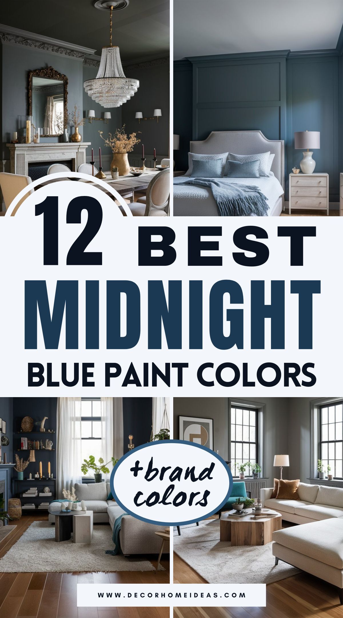 Discover 12 stunning deep midnight blue paint colors from top brands like Benjamin Moore, Sherwin-Williams, Behr, and Farrow & Ball. These rich, moody shades bring a refined, dramatic feel to any space—see which one might surprise you the most.