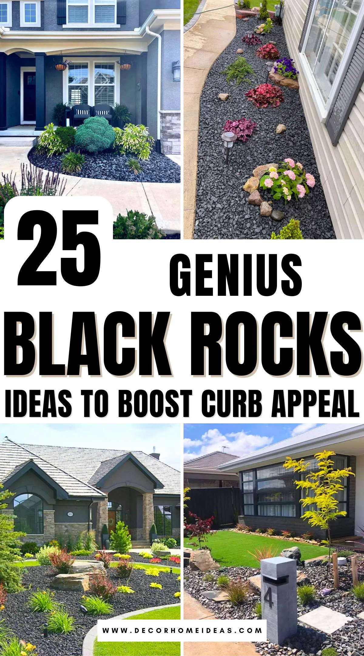 Discover 25 unique and stylish ways to incorporate black rocks into your landscaping design. From modern walkways to dramatic garden borders, these ideas offer texture, contrast, and low-maintenance beauty. See how black rocks can redefine your outdoor space.